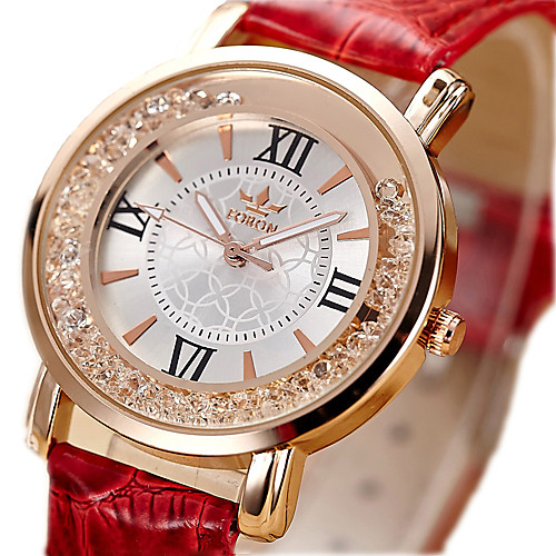 

Жен. Diamond Watch Стеганная ПУ кожа Черный / Белый / Красный Имитация Алмазный Аналоговый Дамы Винтаж Мода - Черный Красный Розовый Один год Срок службы батареи