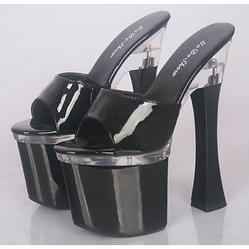 

Жен. Лакированная кожа Весна / Лето клуб Обувь Обувь на каблуках На толстом каблуке / Платформа Белый / Черный / Красный / Свадьба