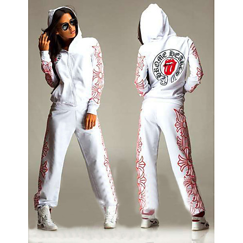 

Жен. Спортивный костюм Белый Черный Синий Виды спорта Однотонный Толстовка Брюки Верхняя часть Аэробика и фитнес Спорт в свободное время Бадминтон Длинный рукав Спортивная одежда Дышащий Неэластичная