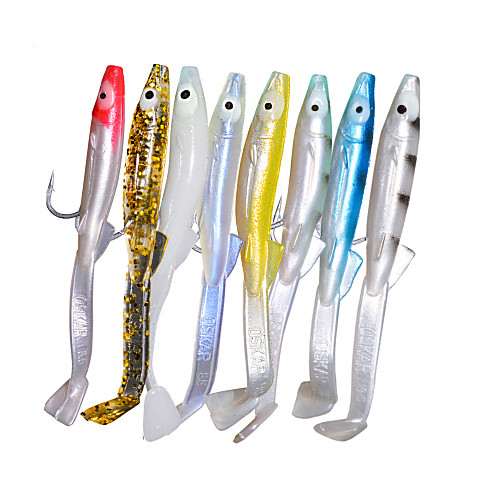 

12 pcs Мягкие приманки Мормышки в наборах Мягкие приманки Мормышки в наборах Shad Мягкие джеркбейтами Мягкие пластиковые ПВХ Лампа дневного света Плавающий / Морское рыболовство / Ловля нахлыстом