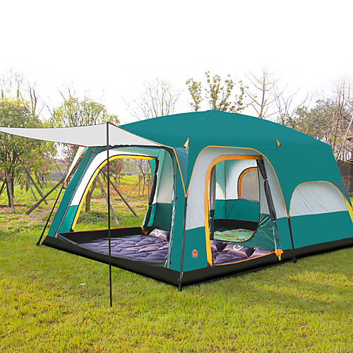 

Shamocamel 8 человек Туристическая палатка-хижина Семейный кемпинг-палатка На открытом воздухе Водонепроницаемость Хорошая вентиляция Воздухопроницаемость Двухслойные зонты Карниза / Двухкомнатная, Кофейный