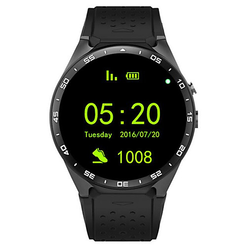

KING-WEAR YYKW88 Смарт Часы Android Bluetooth GPS Спорт Сенсорный экран Израсходовано калорий / Длительное время ожидания / Хендс-фри звонки / Таймер / Датчик для отслеживания активности, Черный