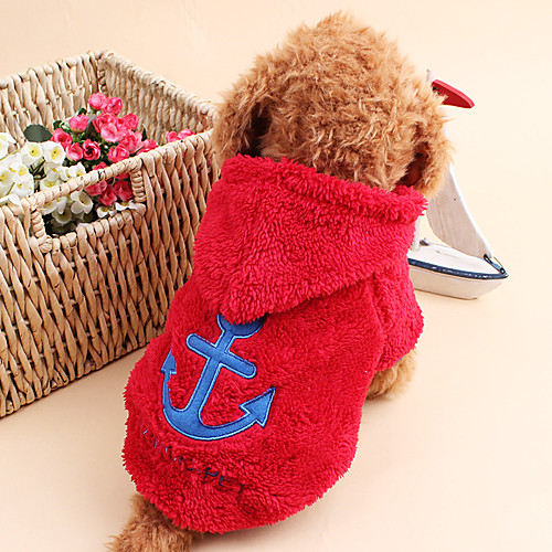 

Cat Dog Hoodie Dog Clothes Sailor Rose Red Blue Corduroy Costume For Spring & Fall Winter Men's Women's Keep Warm