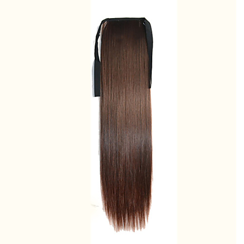 

Коричневый синтетический Хвостик Прямые Micro Ring Hair Extensions Хвостик 16inch грамм Средний (90г-120г) Количество