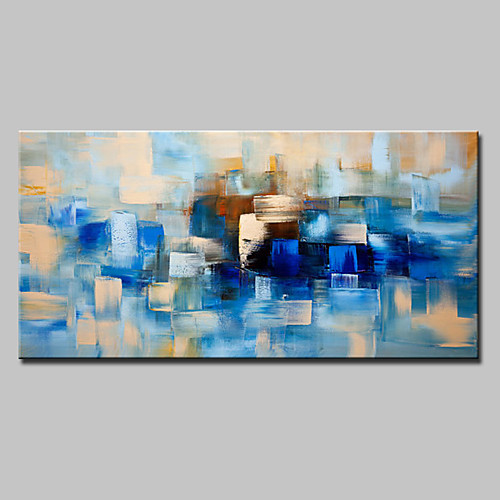 

Oil Painting Hand Painted - Abstract Modern With Stretched Frame / Stretched Canvas