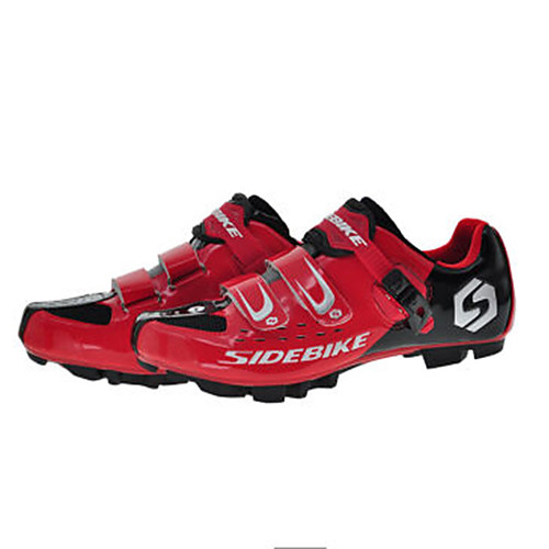 

SIDEBIKE Обувь для горного велосипеда Углеволокно Амортизация Велоспорт Черный / красный Муж. Обувь для велоспорта / Дышащая сетка