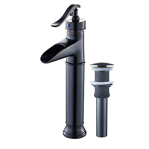 

Bathroom Sink Faucet - Widespread / Thermostatic Oil-rubbed Bronze Vessel Single Handle One HoleBath Taps