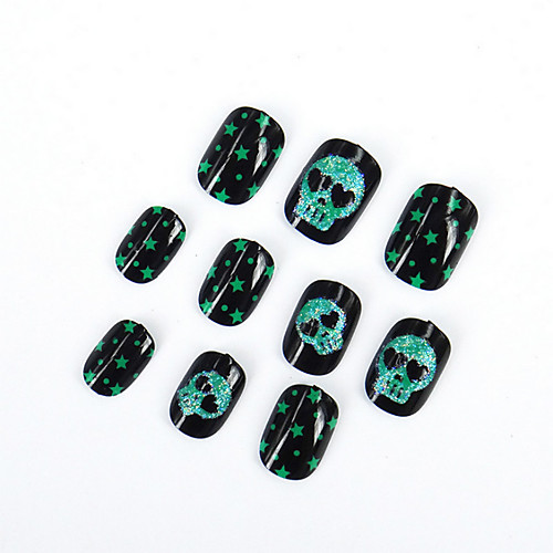 

the-new-halloween-ghost-head-fake-nails-adult-children-general-environmental-nail-strips