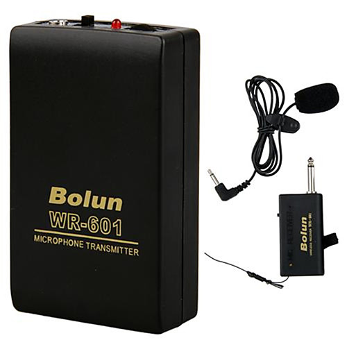 

Wireless Microphone Transmitter Receiver Clip on Mic