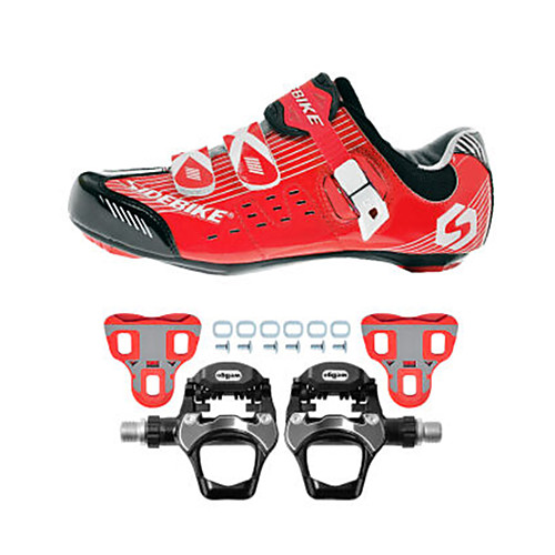фото Sidebike велообувь с педалями и шипами обувь для шоссейного велосипеда велосипедный спорт / велоспорт амортизация красный / черным lightinthebox