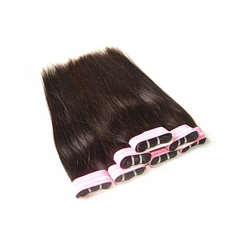 

6 Bundles Brazilian Hair Straight Virgin Human Hair Natural Color Hair Weaves / Hair Bulk Human Hair Weaves Human Hair Extensions / 10A