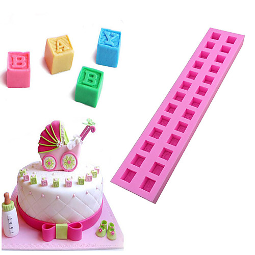 

3d английские буквы силиконовые формы для ребенка diy строительный блок помадка торт шоколад