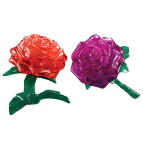 

Roses 3D Puzzle Wooden Puzzle Crystal Puzzle Wooden Model ABS Kid's Adults' Toy Gift