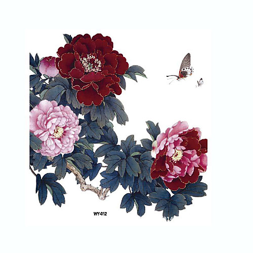 

1 pcs Tattoo Stickers Temporary Tattoos Flower Series Waterproof / Large Size Body Arts