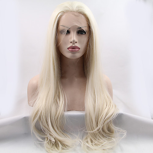 

Synthetic Lace Front Wig Straight Straight Lace Front Wig Blonde Long Light Blonde Synthetic Hair 18-26 inch Women's Natural Hairline Blonde