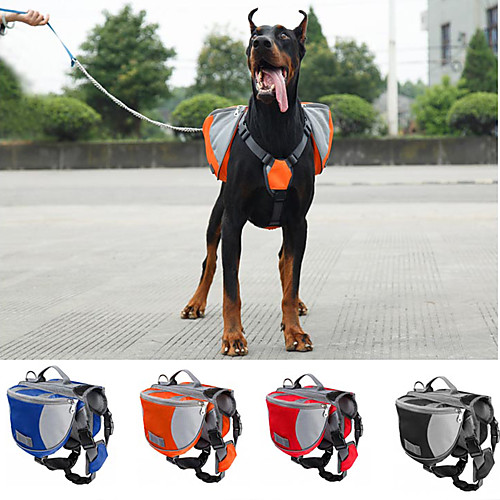 

Dog Carrier Bag & Travel Backpack Dog Pack Dog Backpack Dog Saddle Bag Waterproof Portable Pet Nylon Black Red Orange