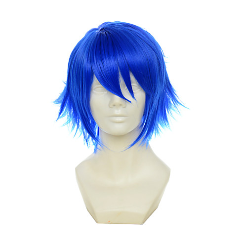 

Cosplay Costume Wig Synthetic Wig Cosplay Wig Straight Straight With Bangs Wig Short Blue Synthetic Hair Women's Blue