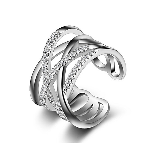 

Жен. Кольцо Кольцо на кончик пальца обернуть кольцо Кристалл Синтетический алмаз Серебряный Золотой Розовое золото Стерлинговое серебро Искусственный бриллиант Дамы Необычные Уникальный дизайн