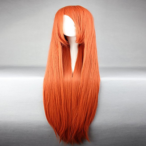 

bleached inoue orihime long jacinth straight orange heat resistant women cosplay wig Halloween