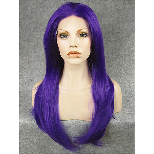 

Synthetic Lace Front Wig Straight Straight Lace Front Wig New Purple Synthetic Hair Women's Purple
