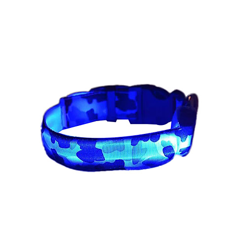 

Collar LED Lights Strobe/Flashing Leopard Camouflage Nylon Yellow Red Green Blue Pink