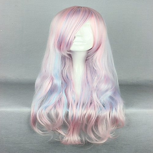 

pink cosplay wig sexy hair 80cm long deep wave synthetic quality lolita wig costume party wig Halloween