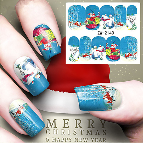 

Water Transfer Printing Christmas Element Nail Art Stickers