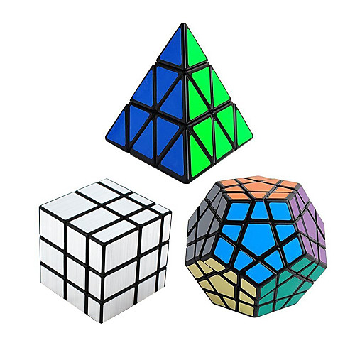 

3 шт Волшебный куб IQ куб Shengshou Pyramid Чужой Мегаминкс 333 Спидкуб Кубики-головоломки Обучающая игрушка головоломка Куб Скорость Для профессионалов Классический и неустаревающий, Черный / серебристый