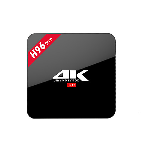 

H96 Pro TV Box Android6.0 TV Box Amlogic S912 2GB RAM 16Гб ROM Octa Core, Черный