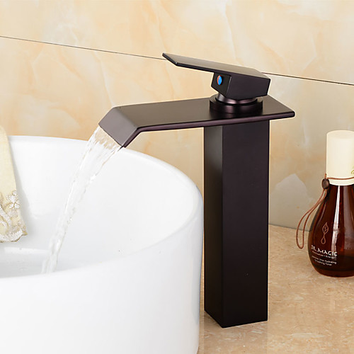 

Bathroom Sink Faucet - Pre Rinse / Waterfall / Widespread Oil-rubbed Bronze Centerset Single Handle One HoleBath Taps