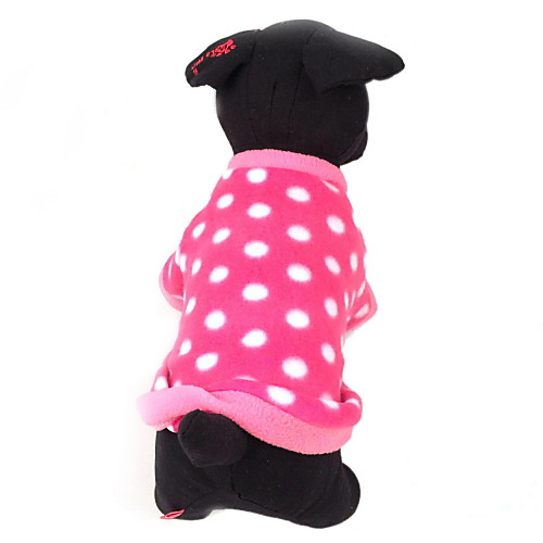 

Dog Sweater Dog Clothes Polka Dot Rose Polar Fleece Costume For Winter Women's Casual / Daily Keep Warm