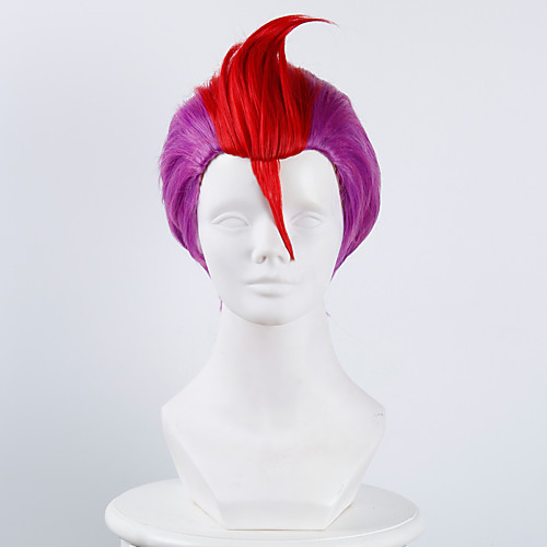 

detention house no 69 rock purple and red halloween wigs synthetic wigs costume wigs Halloween