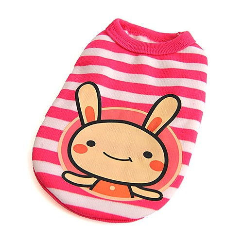

Cat Dog Shirt / T-Shirt Vest Winter Dog Clothes White Blue Pink Costume Cotton Stripes Casual / Daily Keep Warm Windproof XXS XS S