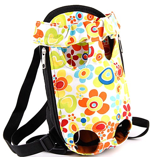 

Cat Dog Carrier Bag & Travel Backpack Front Backpack Portable Cute Pet Fabric Yellow