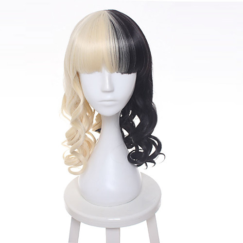 

Synthetic Wig Cosplay Wig Loose Wave Loose Wave Wig Medium Length Natural Black Synthetic Hair Women's Black