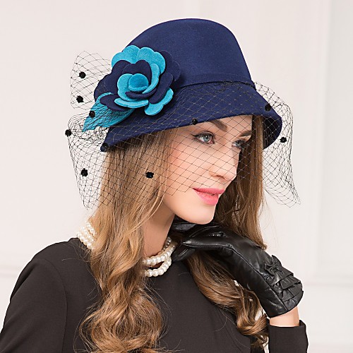 

шерстяная сетка факсимиляторы шляпы головной убор классический женский стиль
