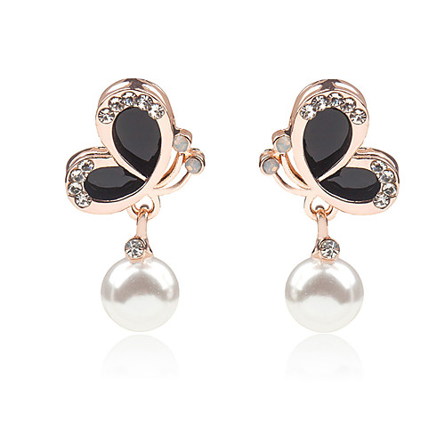 

Women's Crystal Drop Earrings Ladies Earrings Jewelry White / Black For Wedding Party Daily Casual