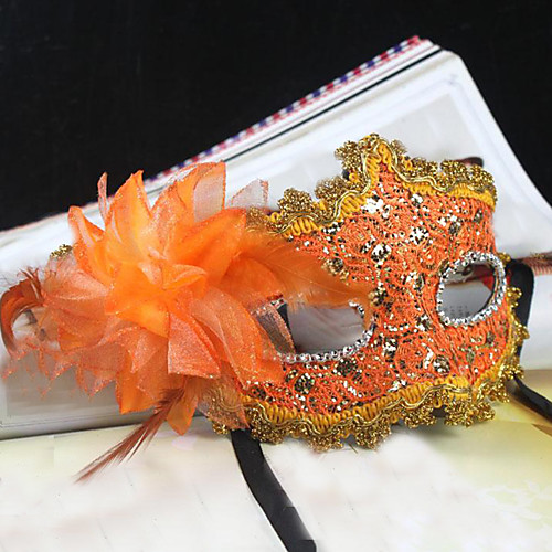 фото Карнавал маски взрослые жен. хэллоуин карнавал новый год фестиваль / праздник пвх коричневый / красный / золотой мужской карнавальные костюмы однотонный кружева Lightinthebox