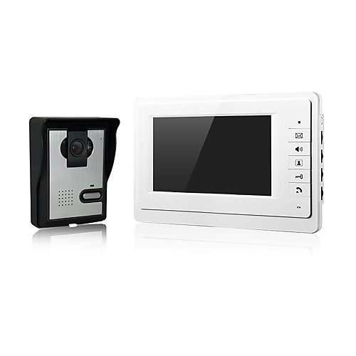 

7-дюймовый TFT LCD цветной экран Handfree монитор 1х1 один прибор ночного видения камеры наружного блока видео домофон, Белый