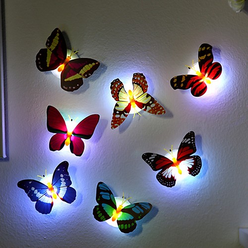 

1pc светодиодный светильник ночной атмосферы с ярким сменой бабочки внутреннего освещения с всасывающей подушкой, Бутылка с соской
