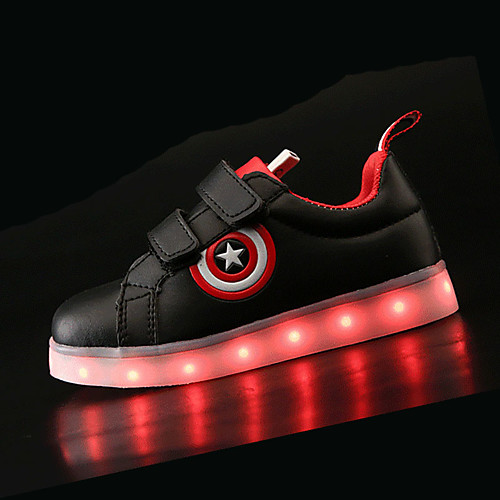 

Boys' LED / Comfort / LED Shoes PU Sneakers Little Kids(4-7ys) / Big Kids(7years ) LED Black / White Spring & Summer / TR / EU36