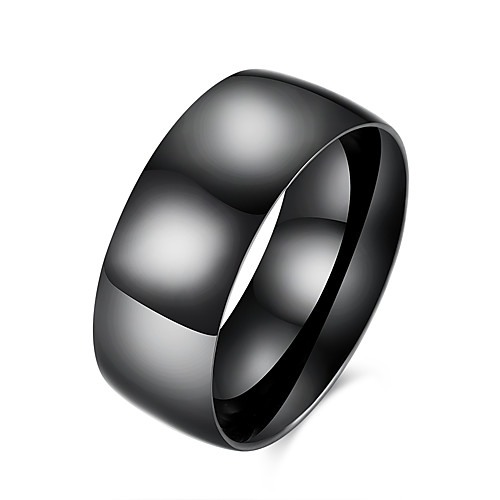 

Men's Ring Black Steel European Simple Style Fashion Party Daily Jewelry