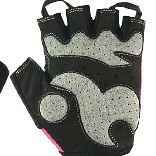 фото Boodun зима перчатки для велосипедистов перчатки для горного велосипеда горные велосипеды дышащий противозаносный ударопрочность защитный без пальцев полупальцами спортивные перчатки сетка розовый для Lightinthebox