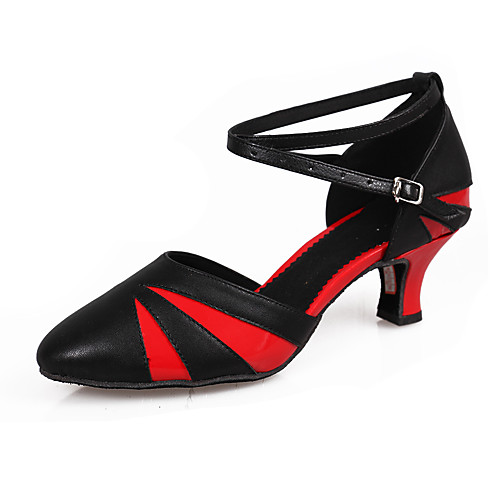 

Women's Latin Shoes / Ballroom Shoes / Salsa Shoes Patent Leather / Leatherette Buckle Sandal / Heel Buckle Cuban Heel Customizable Dance Shoes Black / Red / Indoor / Performance / Practice