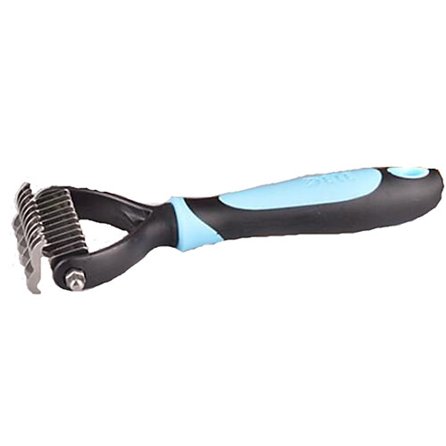 

Dog Brushes Shedding Tools Plastic Comb Portable Pet Grooming Supplies Pink Blue