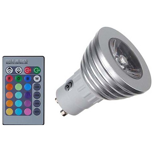 

KWB 4 W Точечное LED освещение 400 lm E14 GU10 GU5.3(MR16) MR16 1 Светодиодные бусины COB Диммируемая На пульте управления Декоративная RGB 85-265 V / 1 шт. / RoHs / CE