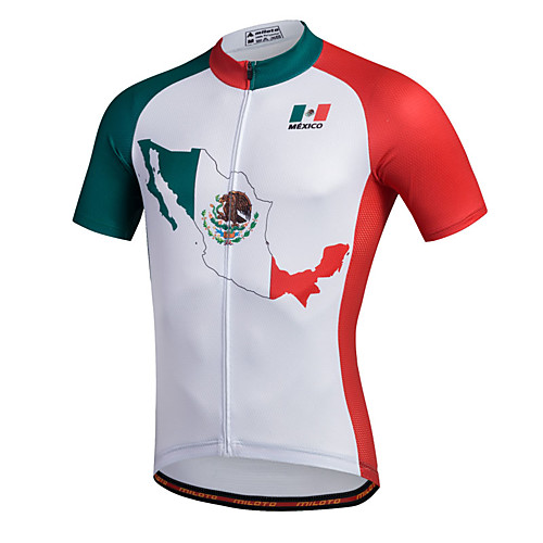 

Miloto Men's Short Sleeve Cycling Jersey Stripes Bike Shirt Sweatshirt Jersey Mountain Bike MTB Road Bike Cycling Breathable Quick Dry Reflective Strips Sports 100% Polyester Clothing Apparel