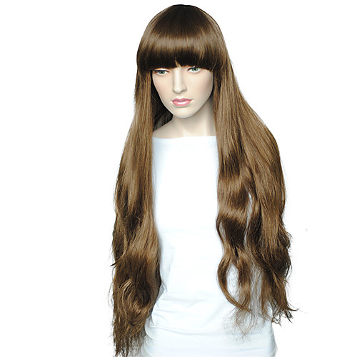 

Парики из искусственных волос Крупные кудри Стиль С чёлкой Без шапочки-основы Парик Коричневый Бежевый Искусственные волосы Жен. Коричневый Парик Парик из натуральных волос