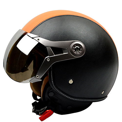 

GXT г-288 шлем мотоцикла воздушные силы ретро шлем зайца шлем анти-туман дышащий половина шлем, Оранжевый