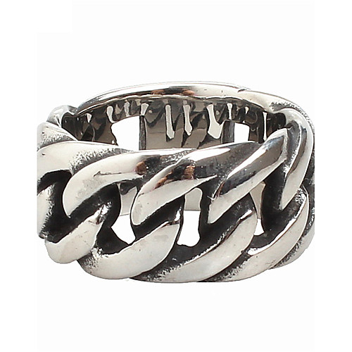 

Men's Ring Silver Titanium Steel Vintage Punk Fashion Party Daily Jewelry